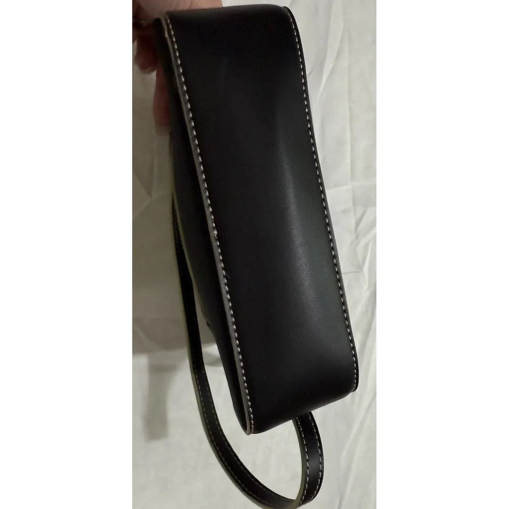 Etienne Aigner‎ Black Nylon Canvas & Leather Handbag/Purse